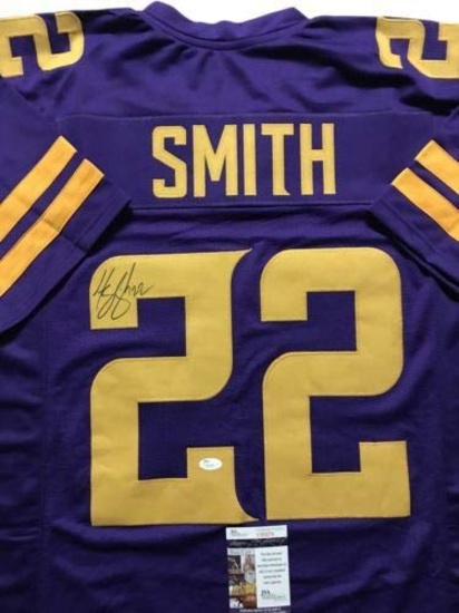 Autographed/Signed Harrison Smith Minnesota Color Rush Football Jersey JSA