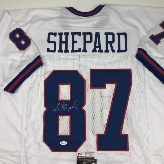 Autographed/Signed Sterling Shepard New York Color Rush Football Jersey JSA COA