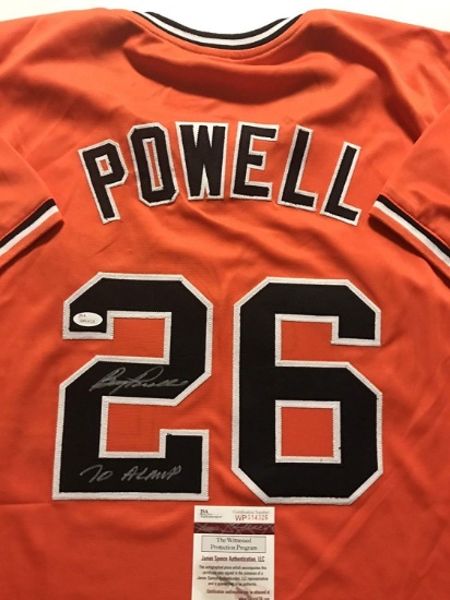 Autographed/Signed Boog Powell"70 AL MVP" Baltimore Orange Baseball Jersey JSA COA