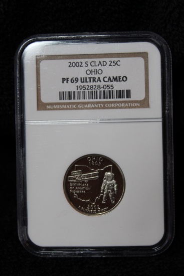 2002 S Clad Ohio State Quarter PF 69 ULTRA CAMEO NGC