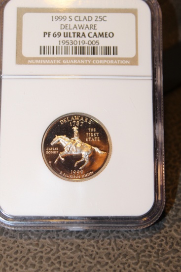 1999 S Clad Delaware State Quarter PF 69 ULTRA CAMEO NGC