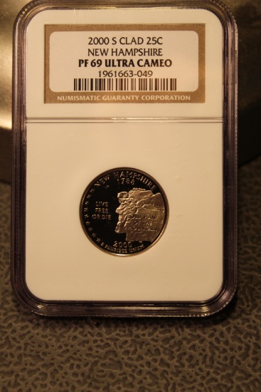 2000 S Clad New Hampshire State Quarter PF 69 ULTRA CAMEO NGC