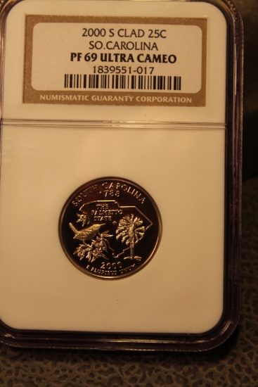 2000 S Clad South Carolina State Quarter PF 69 ULTRA CAMEO NGC