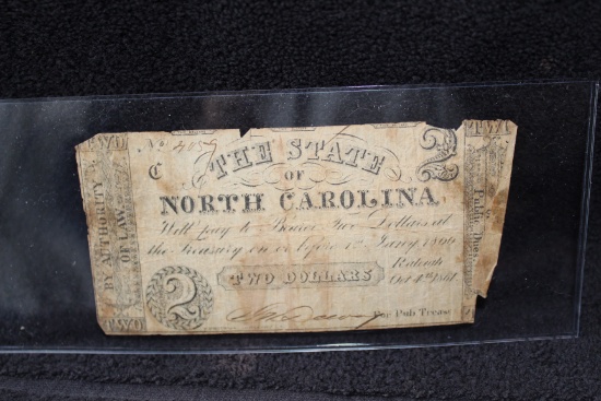 1867 $2 The State of North Carolina