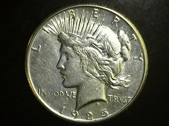 1925-S Peace Dollar AU/BU
