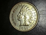 1891 Indian Head Cent AU