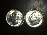 1961 P-D Lot of 2 Brilliant Uncirculated Dimes!