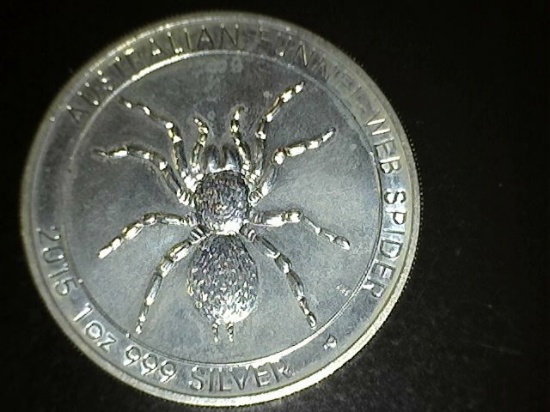 2015 1 oz Silver $1 Australian Funnel-Web Spider