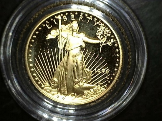 1996  $5  1/10 oz Gold PROOF in Capsule