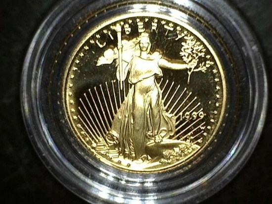 1999  $5  1/10 oz Gold PROOF in Capsule