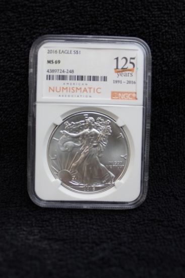 2016 1 oz. Silver American Eagle MS 69 NGC