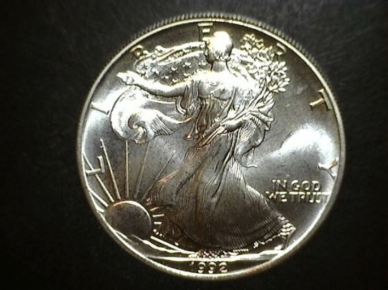 1992 1 oz. Silver American Eagle BU