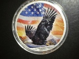 2010 1 oz. Painted Silver American Eagle BU Bald Eagle