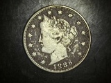 1886 Liberty Head V Nickel F/VF