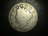 1890 Liberty Head V Nickel F/VF