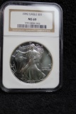 1992 1 oz. Silver American Eagle MS 69 NGC