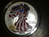 2000 1 oz. Painted Silver American Eagle BU