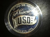 1991 United Service Organizations PROOF Silver Dollar
