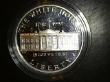 1992-W White House 200th Anniversary Silver Dollar PROOF