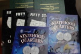 7 - 50 States Quarter Collections in Albums MOSTLY BU $91.75 FACE