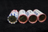 4 -- $25 Original Mint Rolls Presidential Dollars BU Harrison-Tyler-Polk-Taylor