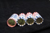 4 -- $25 Original Mint Rolls Presidential Dollars BU Fillmore-Pierce-Buchanan-Lincoln