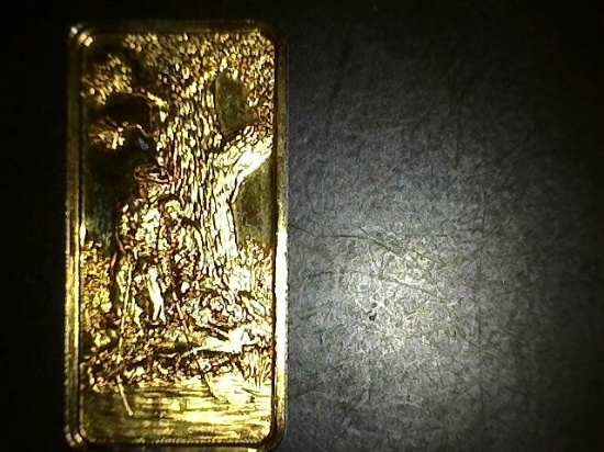 1974 1 oz. Silver Father's Day Bar "Under the Old Oak Tree"