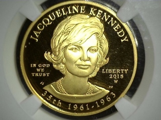 2015 W $10 Gold Jacqueline Kennedy First Spouses Series PF 70 ULTRA CAMEO  NGC