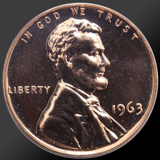 1963 Lincoln Cent Penny Gem Proof Coin!