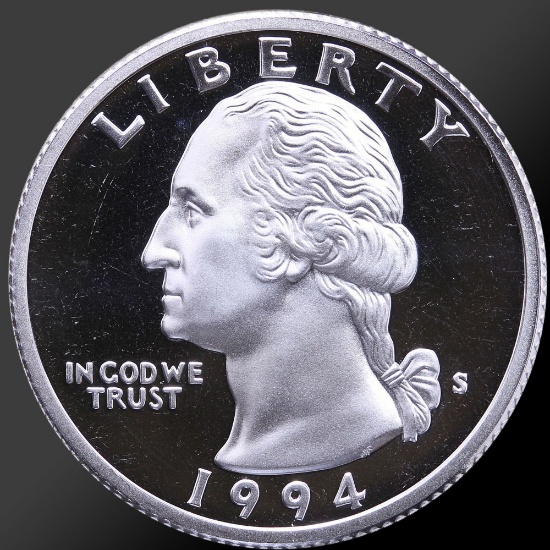 1994 90% Silver Washington Quarter Gem Proof Coin!