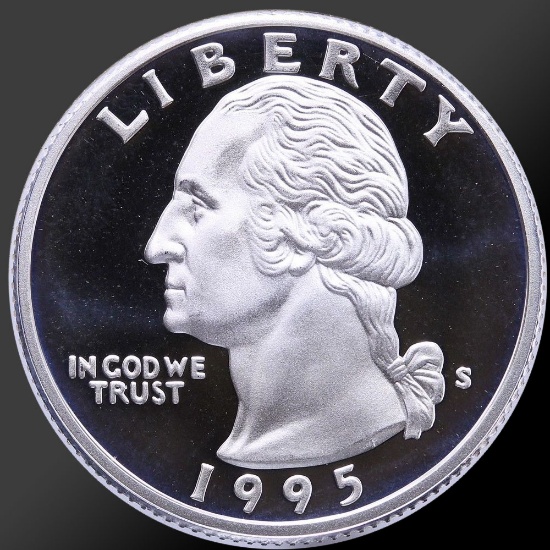 1995 90% Silver Washington Quarter Gem Proof Coin!