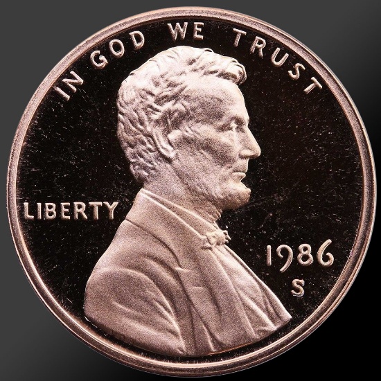 1986 Lincoln Cent Penny Gem Proof Coin!