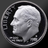 1981 Roosevelt Dime Gem Proof Coin!