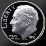 1991 Roosevelt Dime Gem Proof Coin!