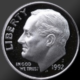 1992 90% Silver Roosevelt Dime Gem Proof Coin!