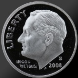 2008 90% Silver Roosevelt Dime Gem Proof Coin!