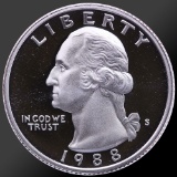 1988 Washington Quarter Gem Proof Coin!