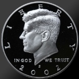 2002 90% Silver Kennedy Half Dollar Gem Proof Coin!