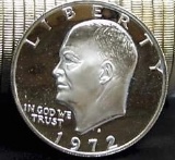 1972 Silver Eisenhower Ike Dollar Gem Proof Coin!