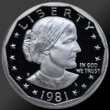 1981 Susan B Anthony SBA Dollar Gem Proof Coin!