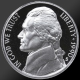 1990 Jefferson Nickel Gem Proof Coin!