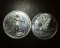 Lot of (2) 1/2 oz Silver Rounds (1 oz. silver total)