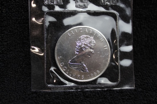1988 $5 1 oz. Silver Canadian Maple Leaf BU RCM Sealed