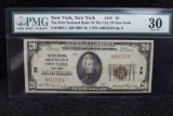 1929 $20 The First National Bank of the City of New York 30 VF PMG