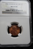 1984 Lincoln Cent DOUBLED DIE OBV MS 64 RB NGC