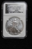 2011 1 oz. Silver American Eagle MS 69 NGC 25th Anniversary Early Releases