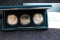 1994- 3 pc Veterans Silver Dollars Proof Commemoratives orig box w/coa