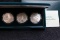 1994- 3 pc Veterans Silver Dollars UNC Commemoratives orig box w/coa