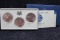 1984 P+D+S 3pc Olympic Commemorative Silver Dollar UNC Set Box & COA