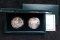 1999 2 pc Yellowstone National Park PROOF & UNC Silver Dollars BOX & COA